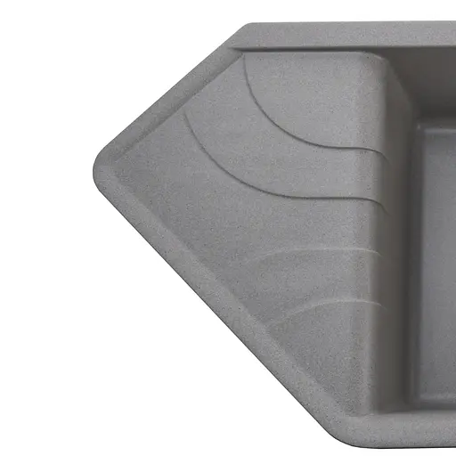 Гранитная мойка Globus Lux Garda серый камень 1000x500 мм А0005, Серый - фото 2