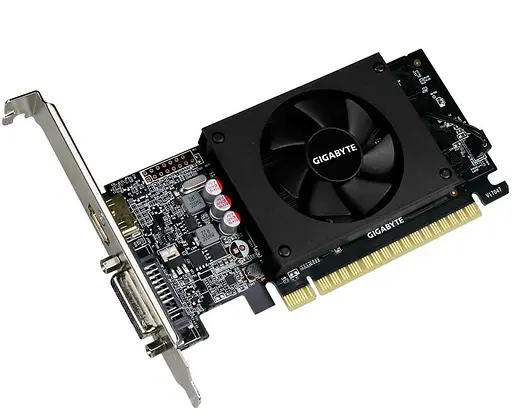 Видеокарта Gigabyte GT 710 2Gb (GV-N710D5-2GL) (GDDR5, 64 bit, PCI-E v2.0) Б/у - фото 2