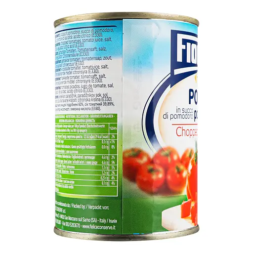 Уценка. Томаты очищенные Fiorino резаные 400 г (883334) - фото 2