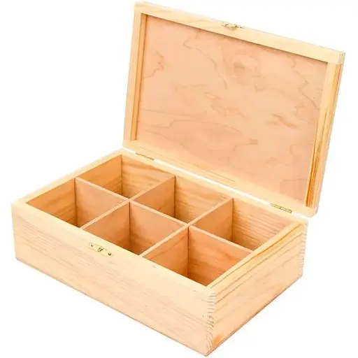 Скринька дерев'яна Rosa Talent з замком 6 секції 24х16х8 см