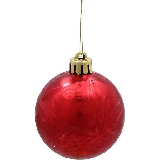 Комплект елочных шариков Chomik пластиковые 5 см красные 20 шт. (GIF3801) - фото 3