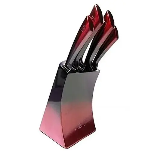 Набір ножів Edenberg EB-11003 з підставкою 6 предметів червоний - фото 3