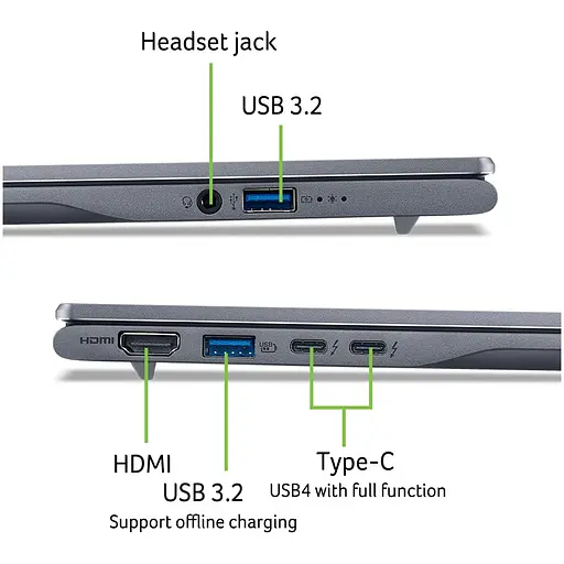 Ноутбук Acer Swift 14 AI SF14-51-53LZ Ultra 5-226V 45GHz,16GB LPDDR5X,512GB,Arc,Windows 11 - фото 13