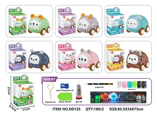 Набір для творчості, брелок зі стразів, машинка - фото 2