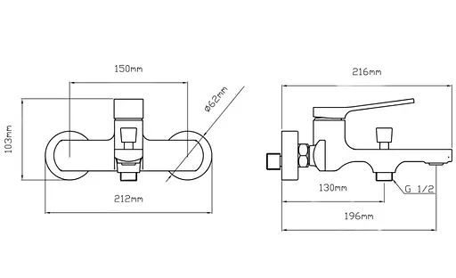 Смеситель для ванны Qtap Slavonice QTSLA259BLM45918 Black Matt - фото 6