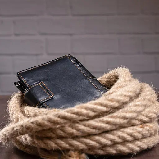 Мужской кожаный кошелек Vintage 9.5х11х2 см acs0015161 - фото 7