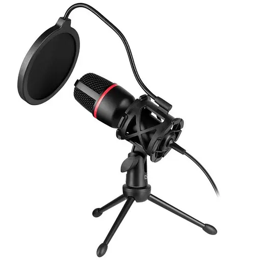 Микрофон стримовый игровой Defender Forte GMC 300 USB кабель 1.5м + подсветка (Черный) - фото 4