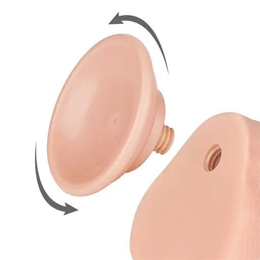 Фаллоимитатор Sliding-Skin Dual Layer Dong 8.5'' 22 см телесный - фото 5