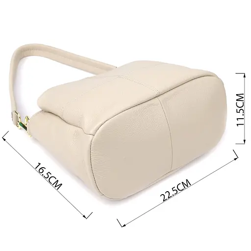 Женская кожаная сумка Vintage с тремя секциями 22.5х16.5х11.5 см sum0027556 - фото 3