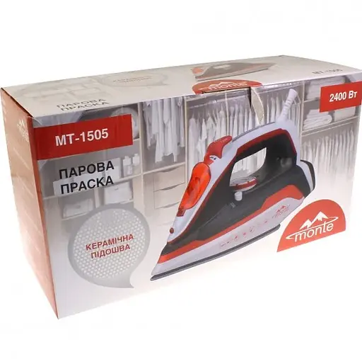 Хороший гладильный паровой утюг Monle MT - 1505 с керамическим покрытием для глажки одежды - фото 3