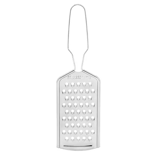 Терка середня плоска для шоколаду, сиру, горіхів, часнику, імбиру з нержавіючої сталі 21 см, Kitchen Master 85772 - фото 3