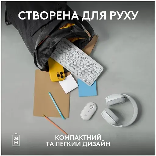 Мышь Logitech Pebble Mouse 2 M350s Tonal White (910-007013) - фото 6