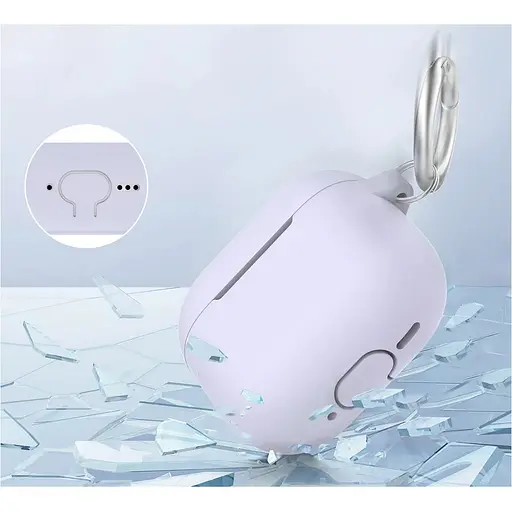 Чехол AhaStyle Colorful Silicone Case для AirPods 4 Lavender [133812] - фото 4
