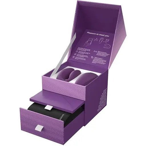 Смарт-вибратор для пар We-Vibe Chorus Purple сенсорное управление вибрациями сжатием пульта - фото 9