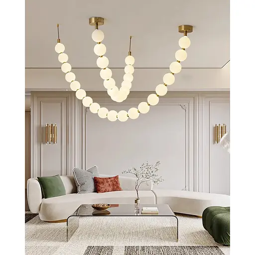 Люстра із серії Perla на 19 кульок Ø 15 см 330 см 3 світлових режими | Line F | Арт. MBJ11-3200 - фото 4