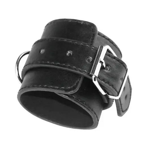 Элегантные кожаные наручники BDSM очарование и контроль One size Черный K000315 - фото 2