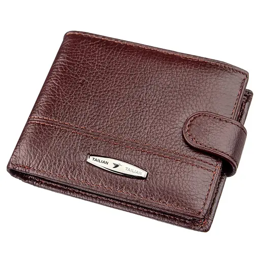 Мужской кожаный кошелек Tailian 11.5х9.5х1.5 см acs0015322 - фото 1