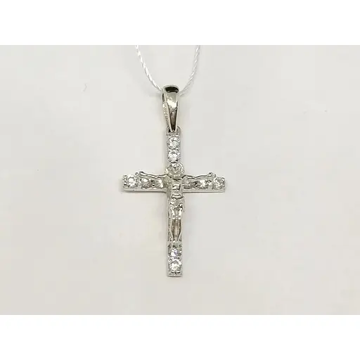 Золотой крестик Империя золота Распятие Христа с фианитами. КР298БИ - фото 2