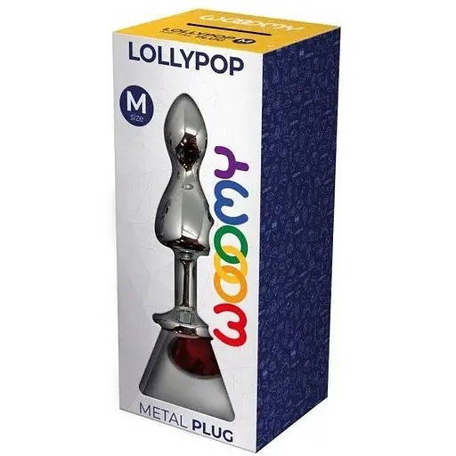 Металева анальна пробка Wooomy Lollypop Double Ball Metal Plug Red M діаметр 3.1 см довжина 9.4 см - фото 3