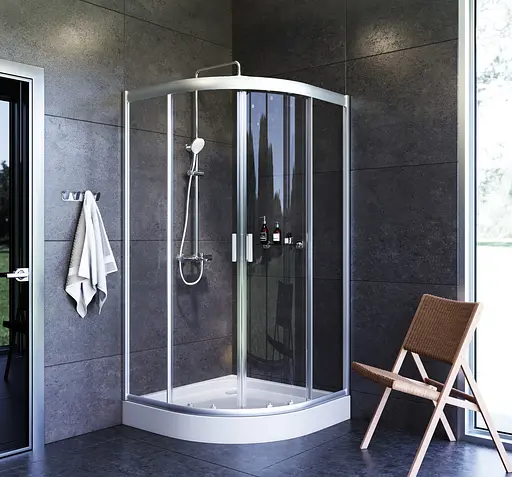 Душевая кабина Am.Pm Gem 100x100 см без поддона хром матовый W90UG-401 -100MT, Универсальная, прозрачная, хром матовый - фото 2