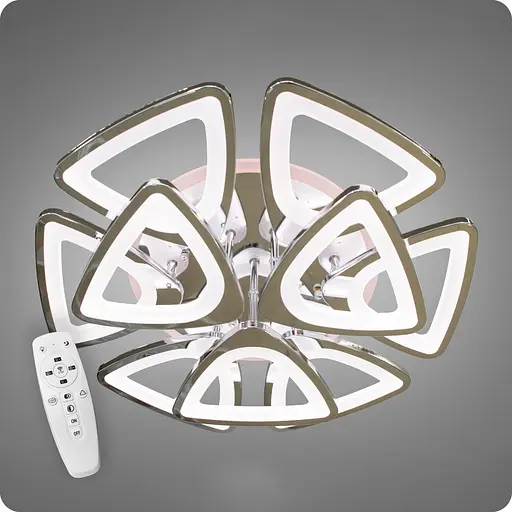 Люстра світлодіодна 517 Dlight 3color з пультом 140Вт Хром (01959) - фото 2