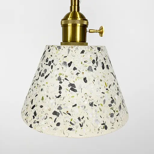 Подвес Terrazzo Cono с белым бетонным плафоном в стиле Ар-деко | Line F | Арт. MJ165/1 WT - фото 6