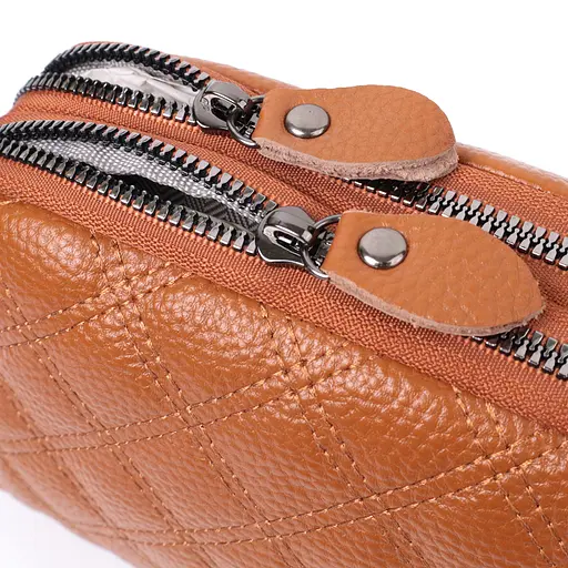 Женская сумка Vintage прошита ромбами на лицевой стороне из натуральной кожи 19.5х12.5х7 см sum0027021 - фото 7