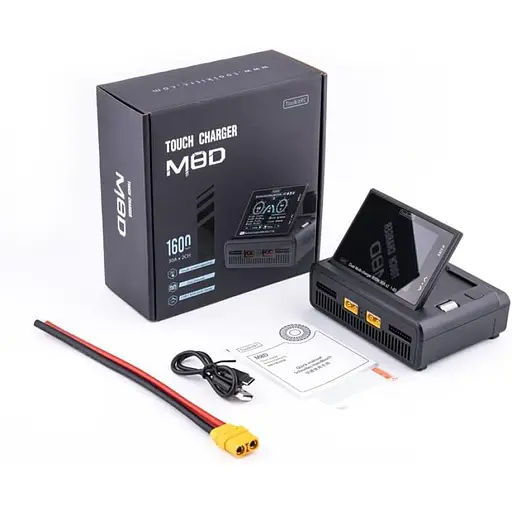Двухканальное зарядное устройство ToolKitRC M8D 1600W 50A для FPV 1-8S черный (18759) - фото 2