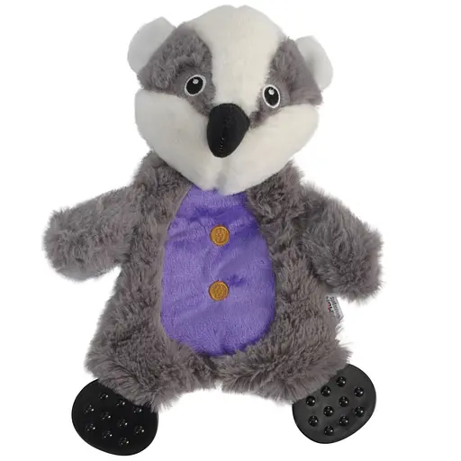 Іграшка для собак Camon єнот плюшевий з пищалкою та пластиковими лапками та шарудінням 26 см в асортименті (AH031) - фото 3