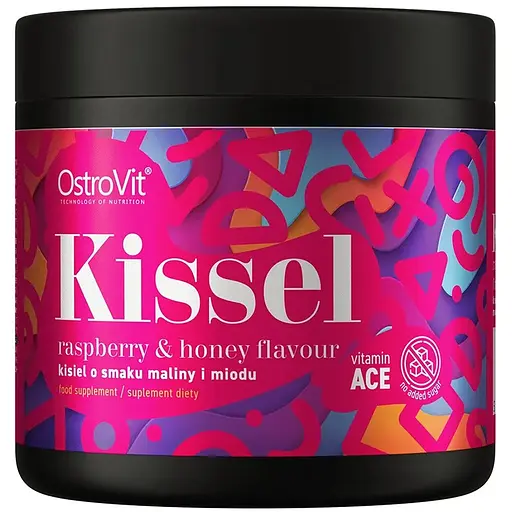 Заменитель питания OstroVit Kissel, 200 грамм - Малина-мед - фото 1