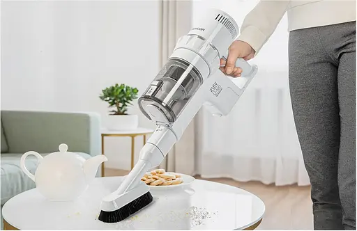 Пылесос беспроводной Sencor 250 Вт автон. работа до 45 мин НЕРА подсветка турбо щетка белый - фото 9