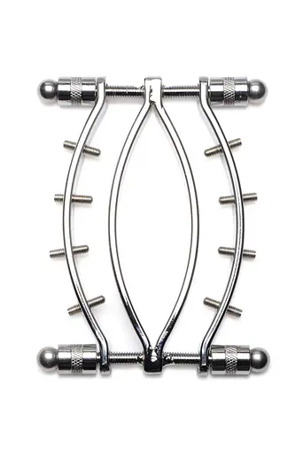 Зажим для половых губ Master Series Spread'Em Poker Vagina Clamp with Adjustable Pressure Screws - фото 2