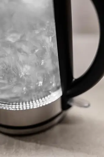 Gorenje Электрочайник 1.7л, 2,200 Вт, strix контроль, стекло, нерж - фото 7