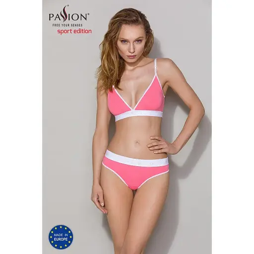 Спортивный топ с двойными бретелями Passion PS007 TOP pink L - фото 5