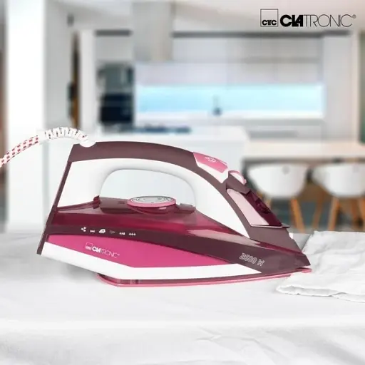 Утюг Clatronic DB3705, 2600 Вт, керамическая подошва, паровой удар, вертикальный пар 1 шт. малиновый (28110-IS) - фото 4