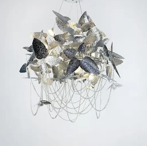 Люстра в стиле Серпента с нежными бабочками в хромированном корпусе Line.F Y 05/D600 CH - фото 4