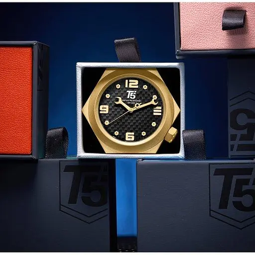 Нагрудные часы T5 Service (Золотистые) - фото 2