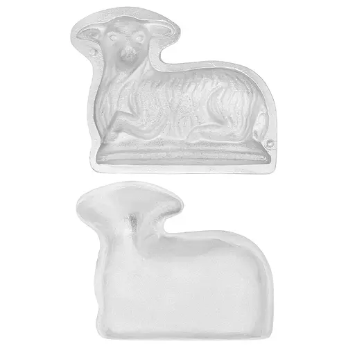 Форма алюмінієва великодня "Баранчик" для випічки святкового цільного кексу баранчика 18х14.5х8 см, Ласунка 84077 - фото 4