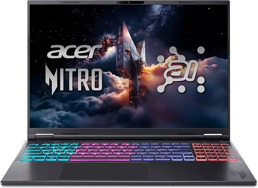 Ноутбук Acer 16 Nitro 16S AN16S-61 WQXGA IPS/AMD R9-365/32GB/2TB SSD/RTX 5070 8GB/Linux/Black (NH.QXVEU.003) - фото 1