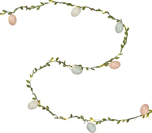 Гирлянда 20 крашеных яиц сказочные огни с теплым белым светодиодом на батарейках - фото 2