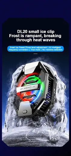 Кулер з екраном активне охолодження для телефону / планшета Memo DL20 шириною до 90,5 мм Black (18508) - фото 2