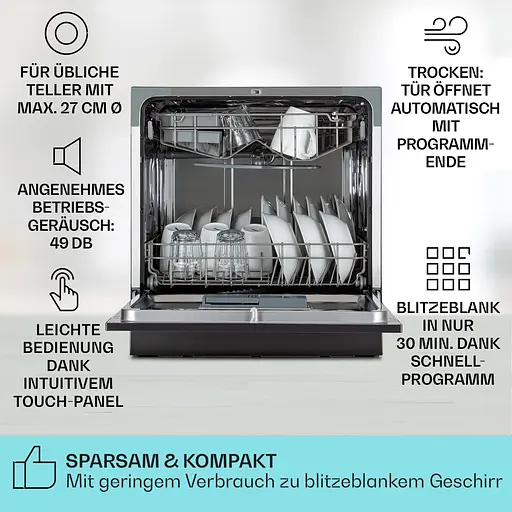 Посудомийна машина Klarstein Amazonia 8 (10041204) - фото 5