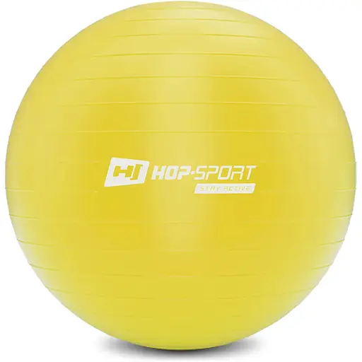 Фитбол Hop-Sport 55см желтый + насос 2020