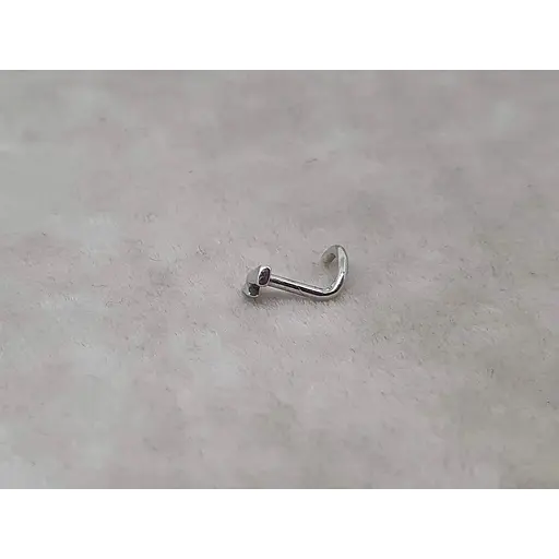 Срібна сережка-пірсинг в ніс Ірій Блискавка. 6034 - фото 3