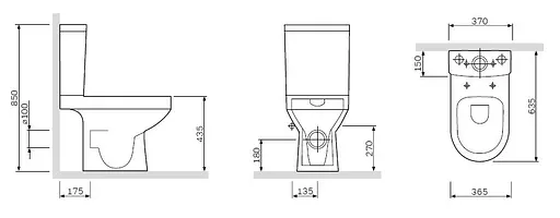 Унитаз-компакт AM.PM SPIRIT FlashClean с сиденьем Soft Close (C708600SC) - фото 11