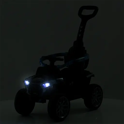 Дитячий квадроцикл Bambi M 5732EBLR-4 2-в-1 з батьківською ручкою, пультом керування, музикою, світлом, синій - фото 4