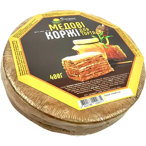 Коржі Домашні продукти Медові без коробки 400 г