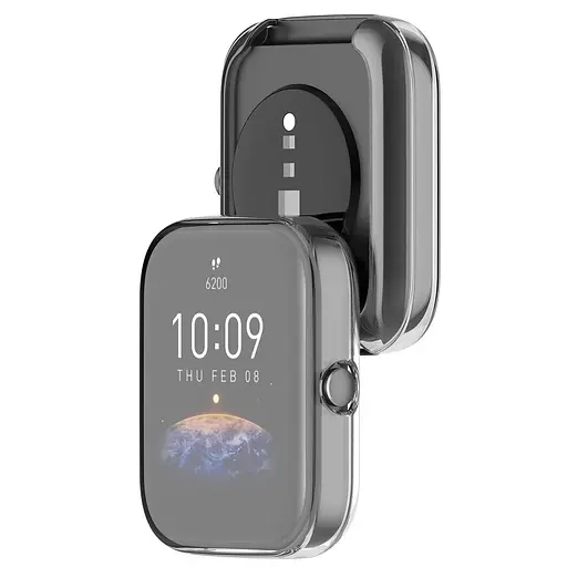 Защитный чехол Tamister для смарт-часов Amazfit Bip 3/3Pro прозрачный - фото 3