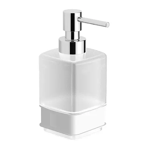 Дозатор для жидкого мыла Volle Teo матовое стекло/хром 15-88-121, Хром - фото 1