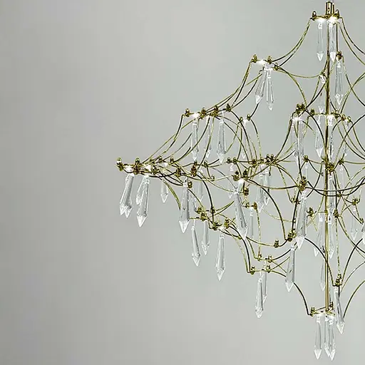 Невагома золота Led люстра d80 см | Арт. MJ 156-800 Titanium | Line F - фото 5